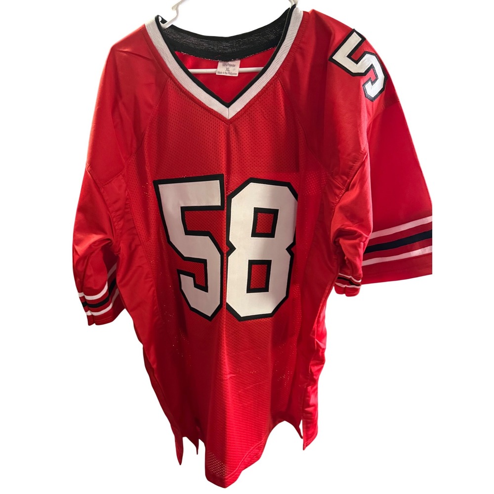 Jessie Tuggle Atlanta Falcons Signed Custom Jersey JSA COA Mens XL Red #58